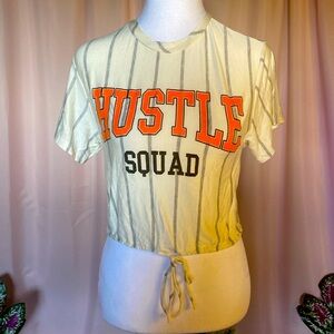 Crop top baseball theme